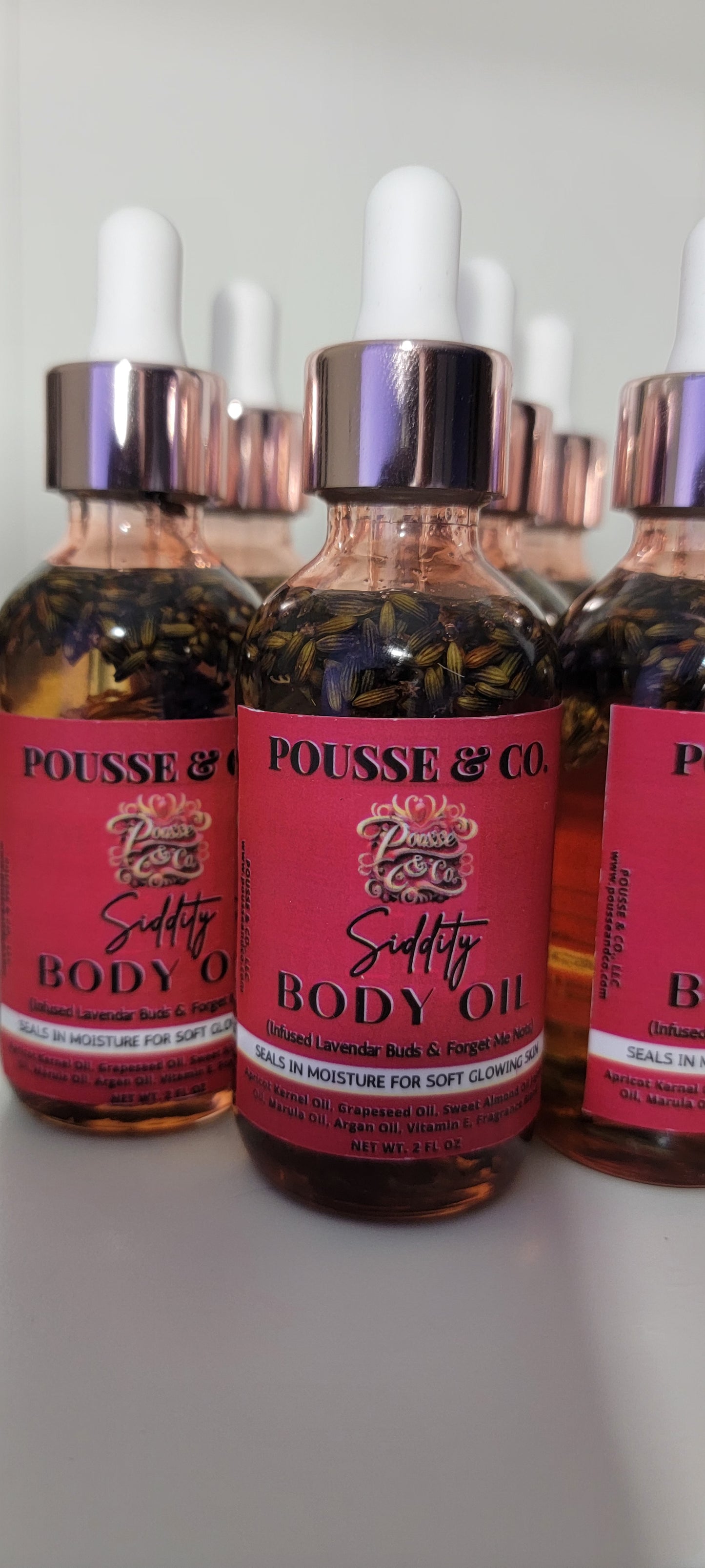 Ssiddity is asweet and floral premium body oil