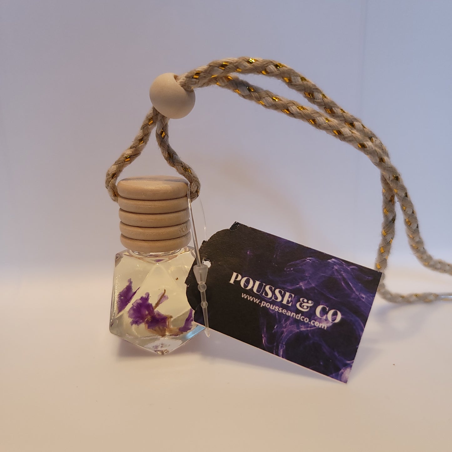 Mini Car Diffusers with Purple Flowers